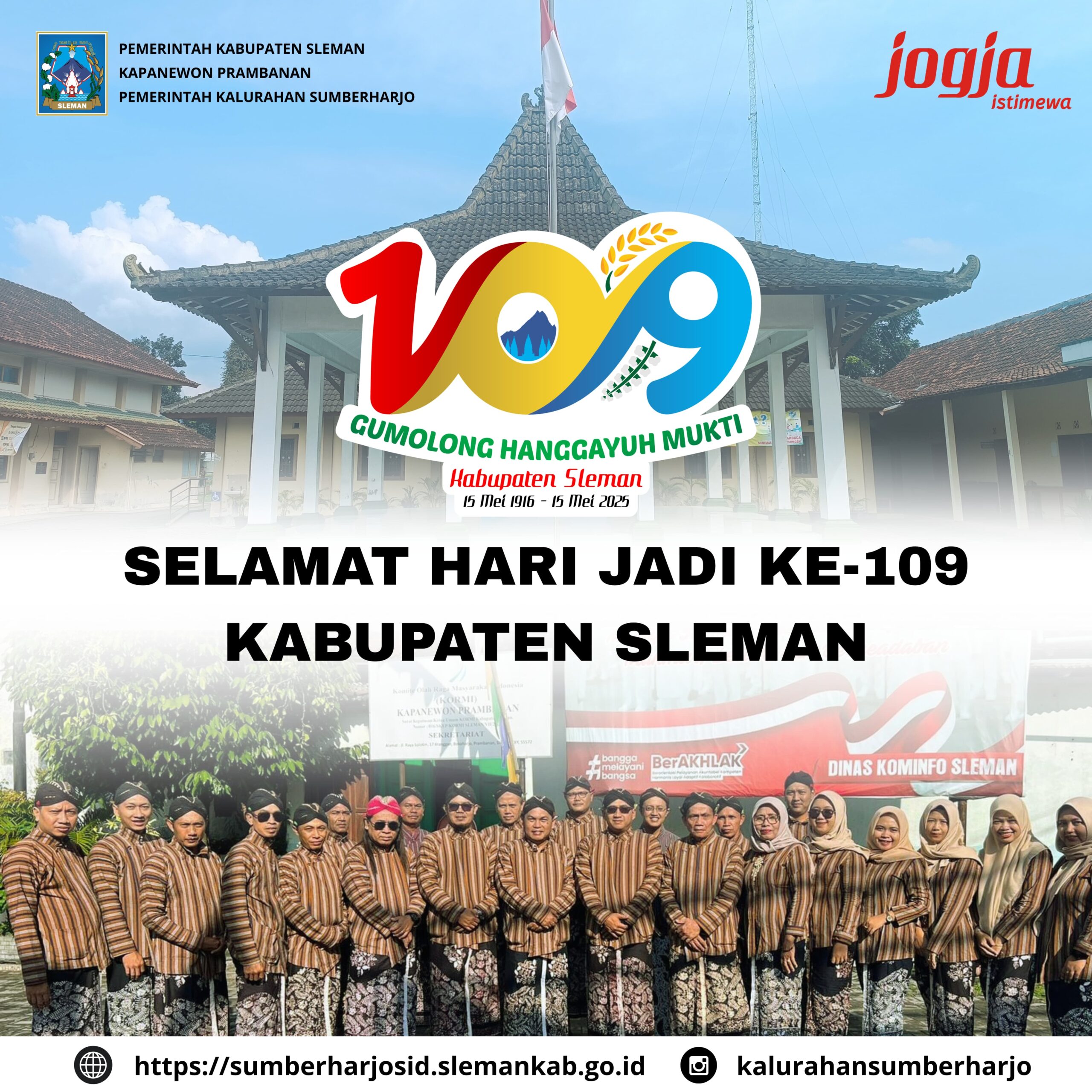 SELAMAT HARI JADI KE – 109 KABUPATEN SLEMAN
